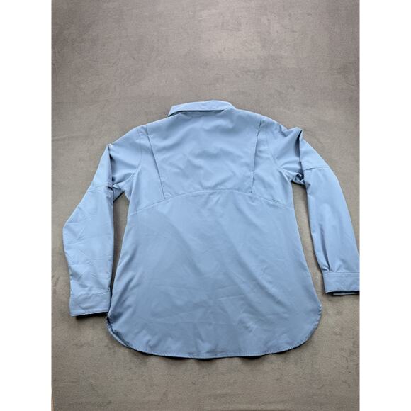 Columbia XL0931 Button Up Shirt Vented Back Blue Womens Med - Picture 8 of 11